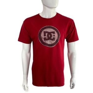 DC Shoes Men’s Cotton Dark Red Short Sleeve Tee